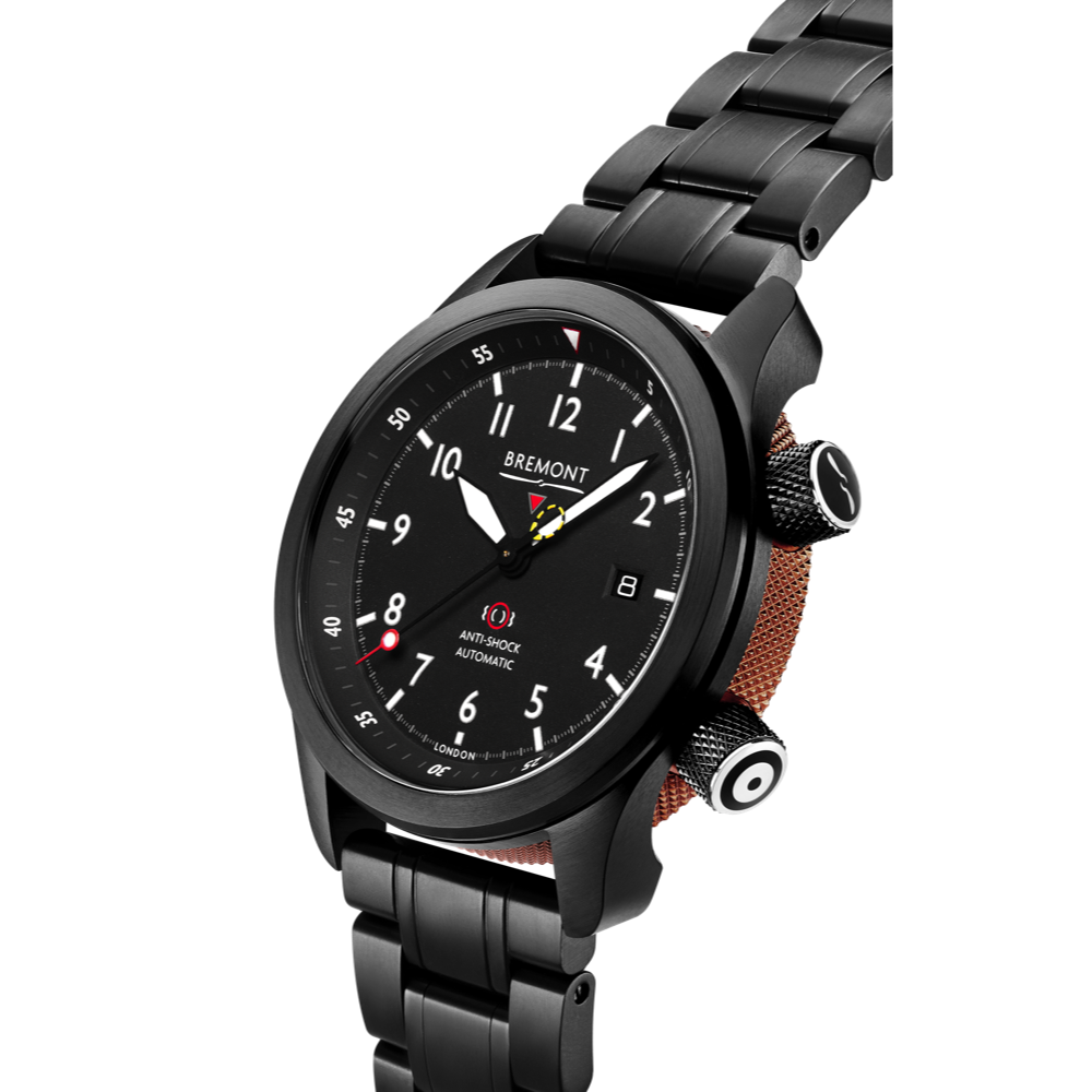 Bremont Watch Company Configurator MBII Custom DLC, Black Dial with Bronze Barrel & Closed Case Back