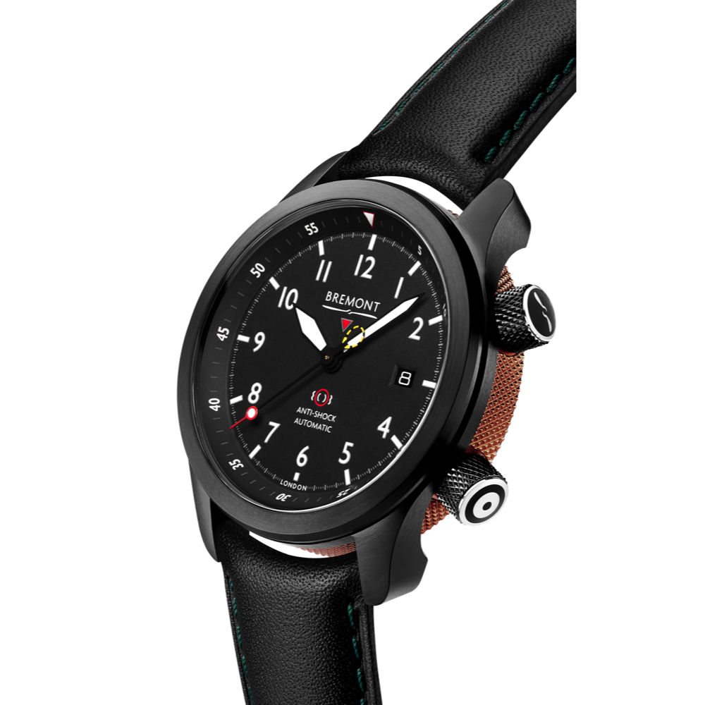 Bremont Watch Company Configurator MBII Custom DLC, Black Dial with Bronze Barrel & Closed Case Back