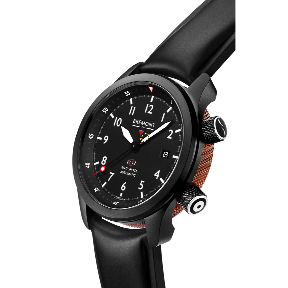 Bremont Watch Company Configurator MBII Custom DLC, Black Dial with Bronze Barrel & Closed Case Back