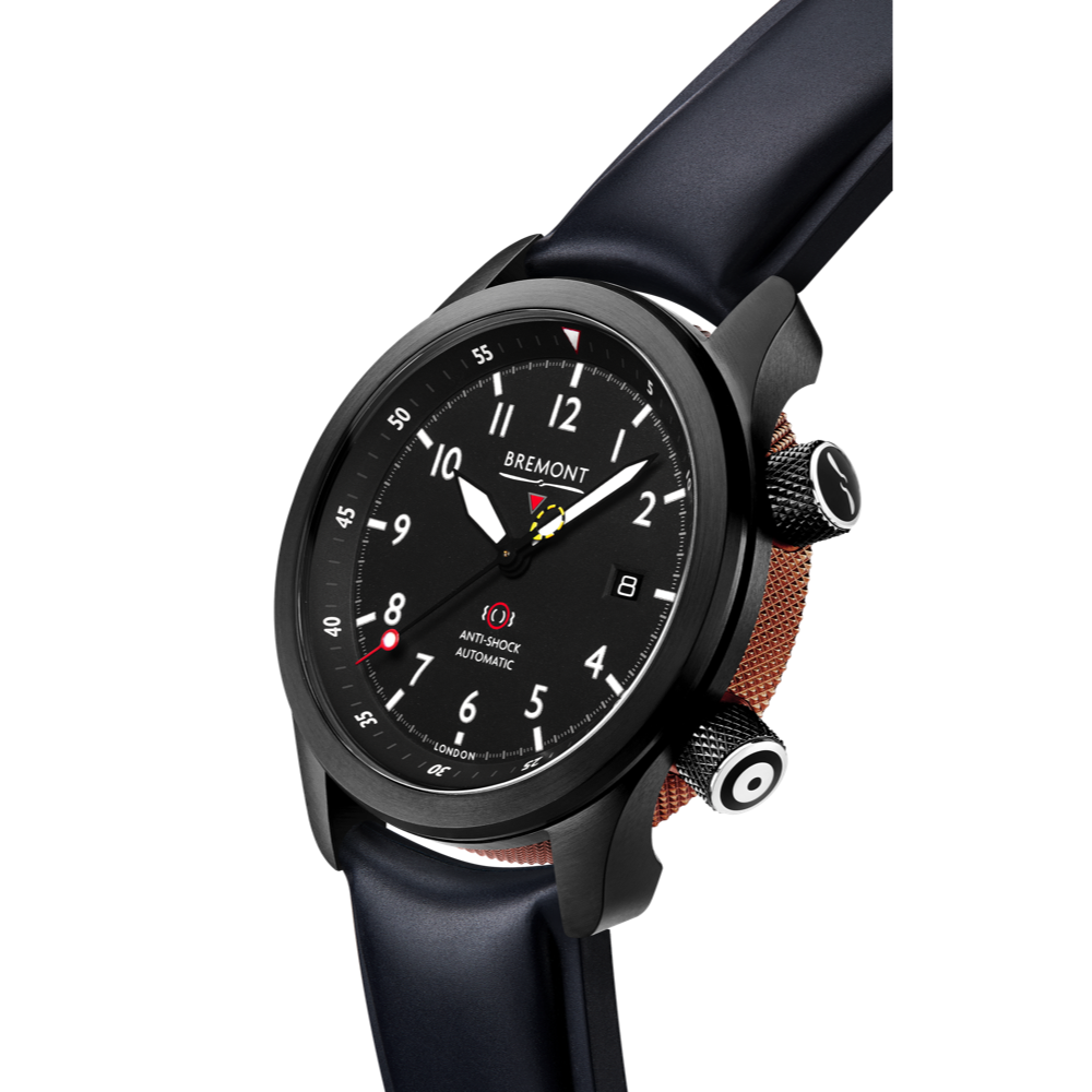 Bremont Watch Company Configurator MBII Custom DLC, Black Dial with Bronze Barrel & Closed Case Back