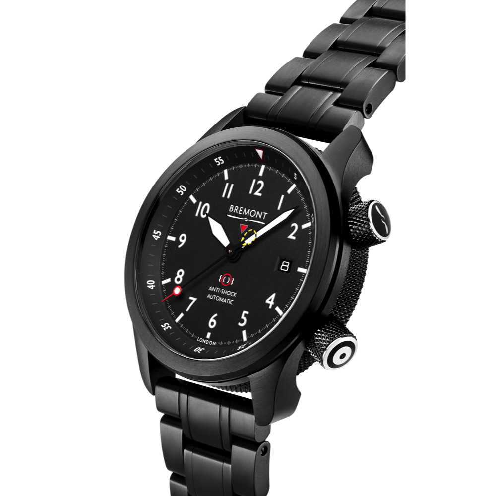 Bremont Watch Company Configurator MBII Custom DLC, Black Dial with Jet Barrel & Closed Case Back