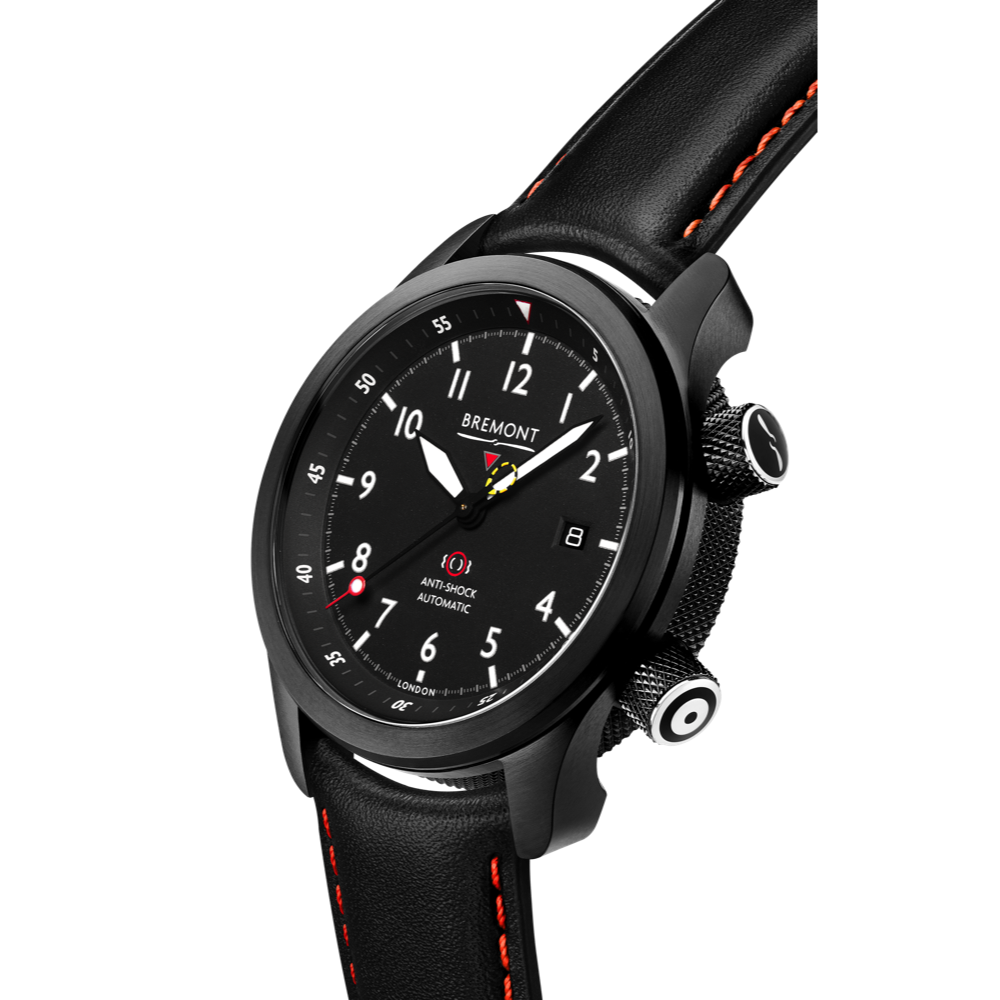 Bremont Watch Company Configurator MBII Custom DLC, Black Dial with Jet Barrel & Closed Case Back