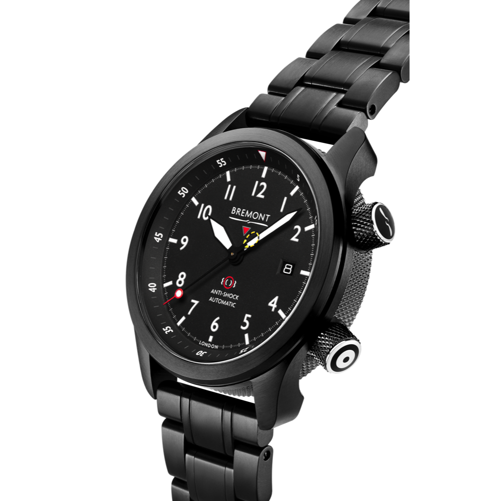 Bremont Watch Company Configurator MBII Custom DLC, Black Dial with Titanium Barrel & Open Case Back