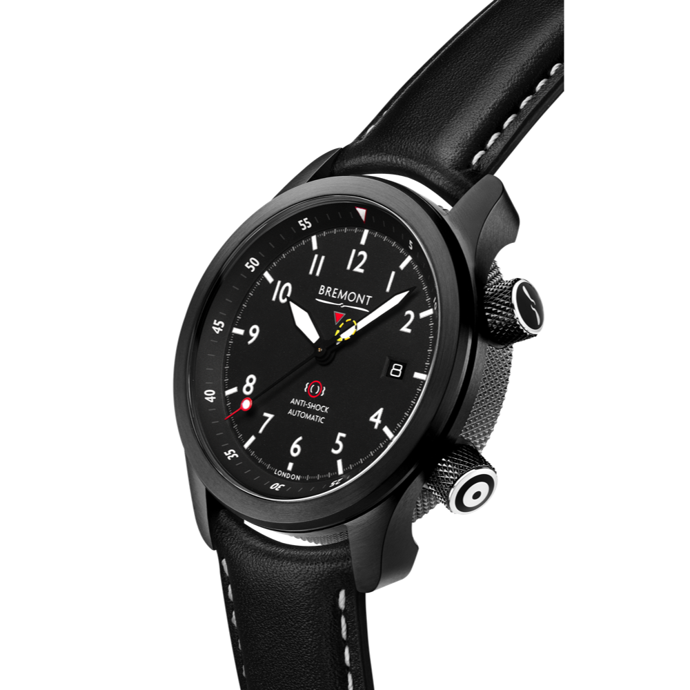 Bremont Watch Company Configurator MBII Custom DLC, Black Dial with Titanium Barrel & Open Case Back