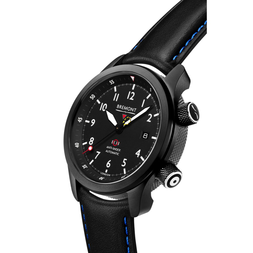 Bremont Watch Company Configurator MBII Custom DLC, Black Dial with Titanium Barrel & Open Case Back