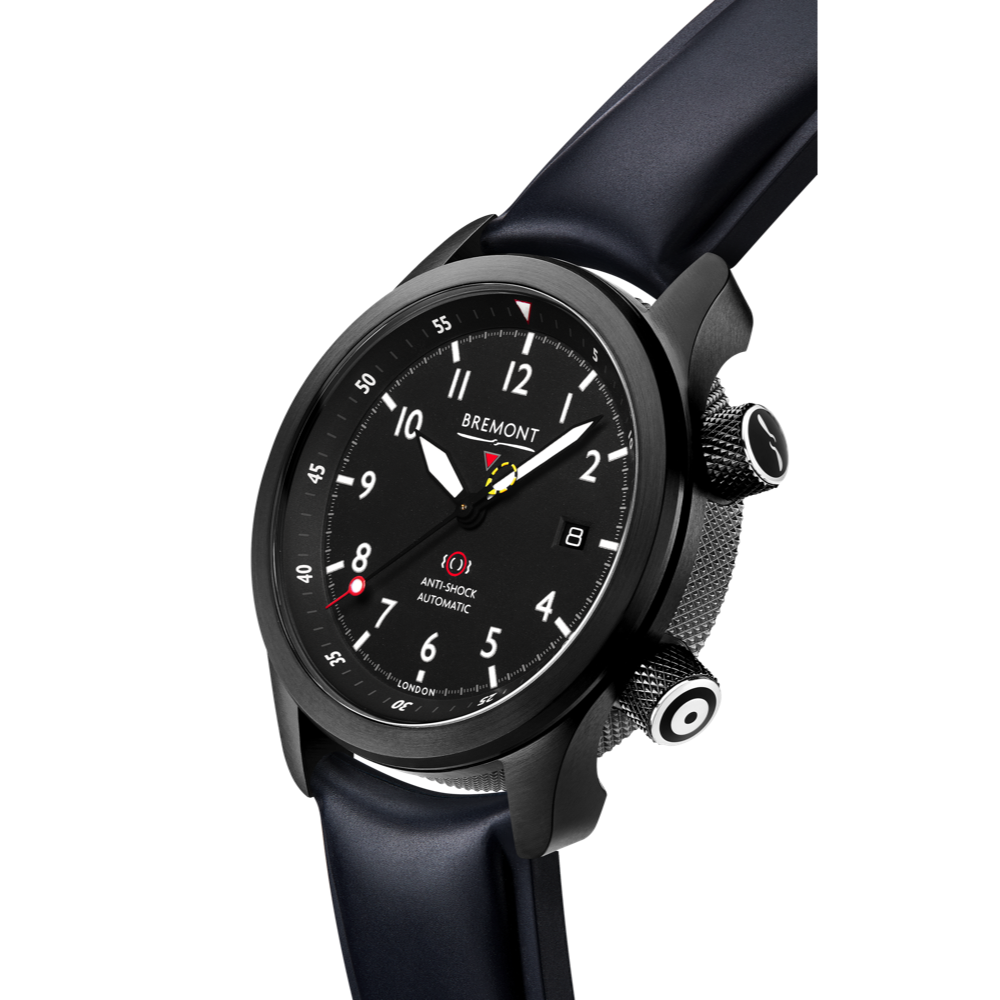 Bremont Watch Company Configurator MBII Custom DLC, Black Dial with Titanium Barrel & Open Case Back