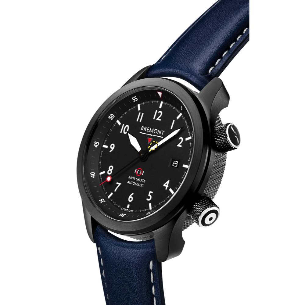 Bremont Watch Company Configurator MBII Custom DLC, Black Dial with Titanium Barrel & Open Case Back