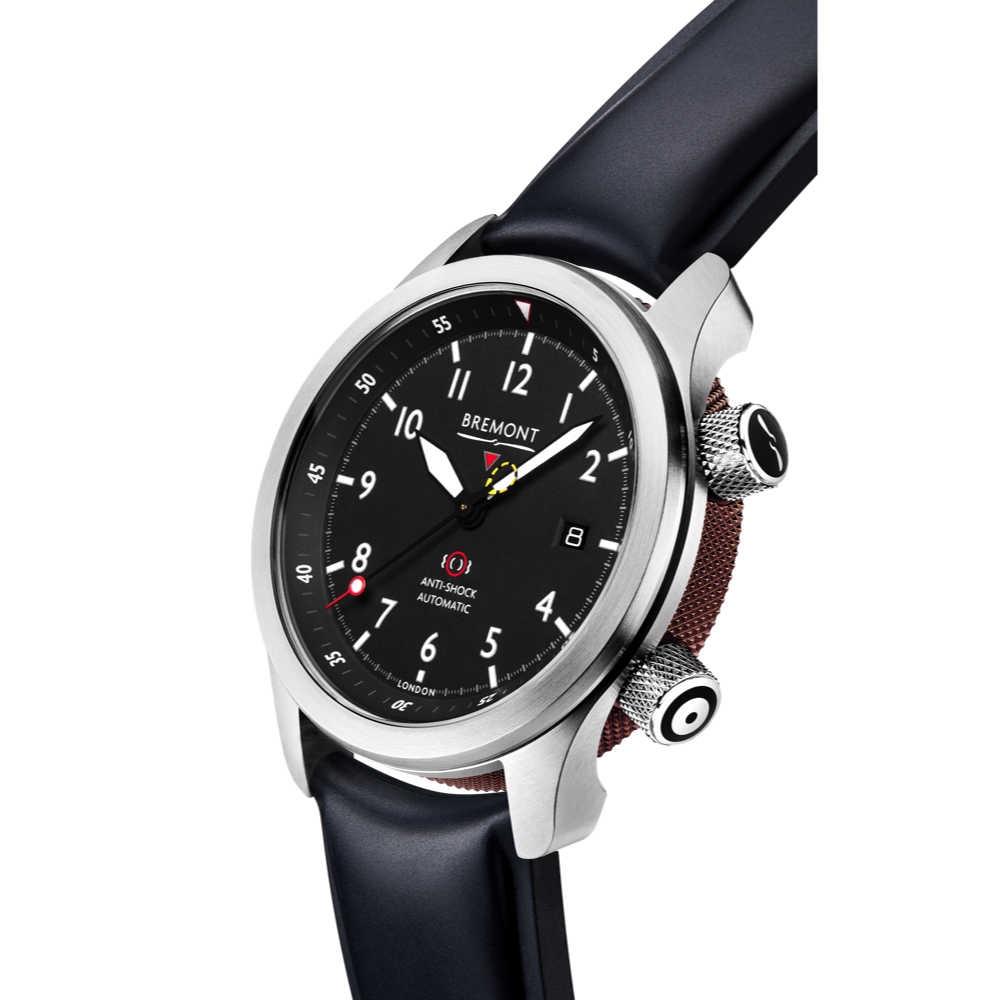 Bremont Watch Company Configurator MBII Custom Stainless Steel, Black Dial with Anthracite Barrel & Open Case Back