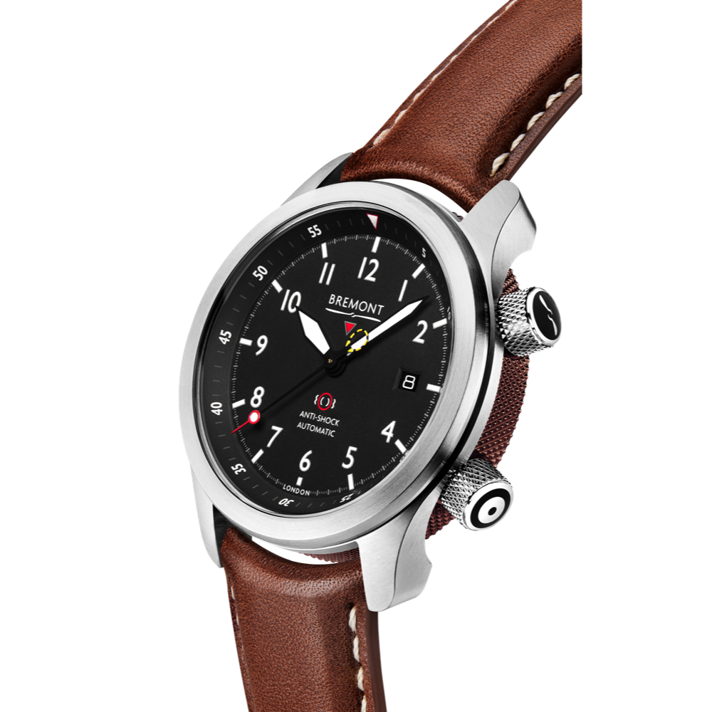 Bremont Watch Company Configurator MBII Custom Stainless Steel, Black Dial with Anthracite Barrel & Open Case Back