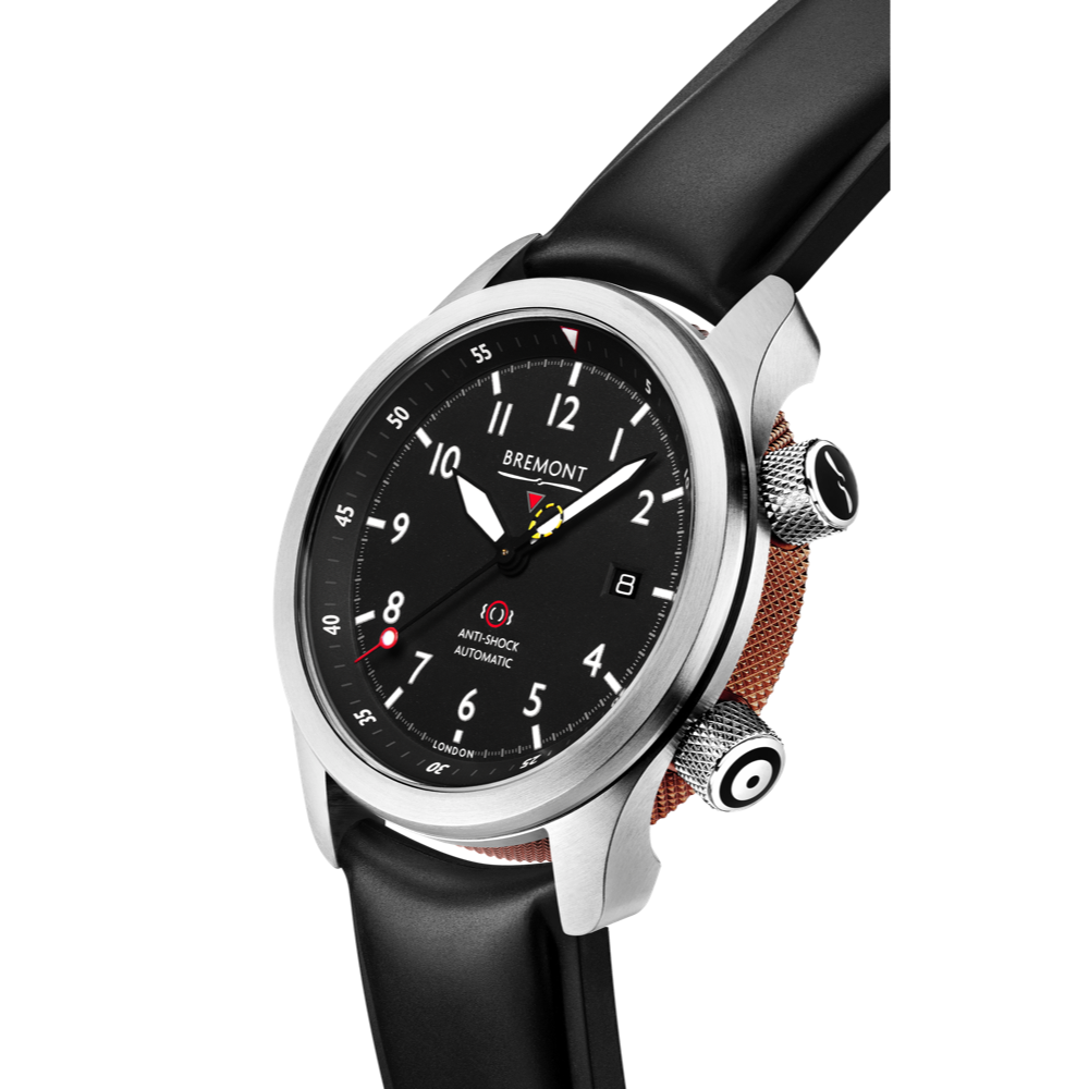 Bremont Watch Company Configurator MBII Custom Stainless Steel, Black Dial with Bronze Barrel & Open Case Back