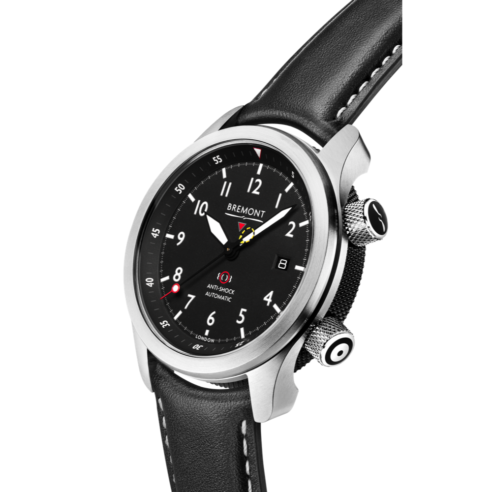 Bremont Watch Company Configurator MBII Custom Stainless Steel, Black Dial with Jet Barrel & Closed Case Back