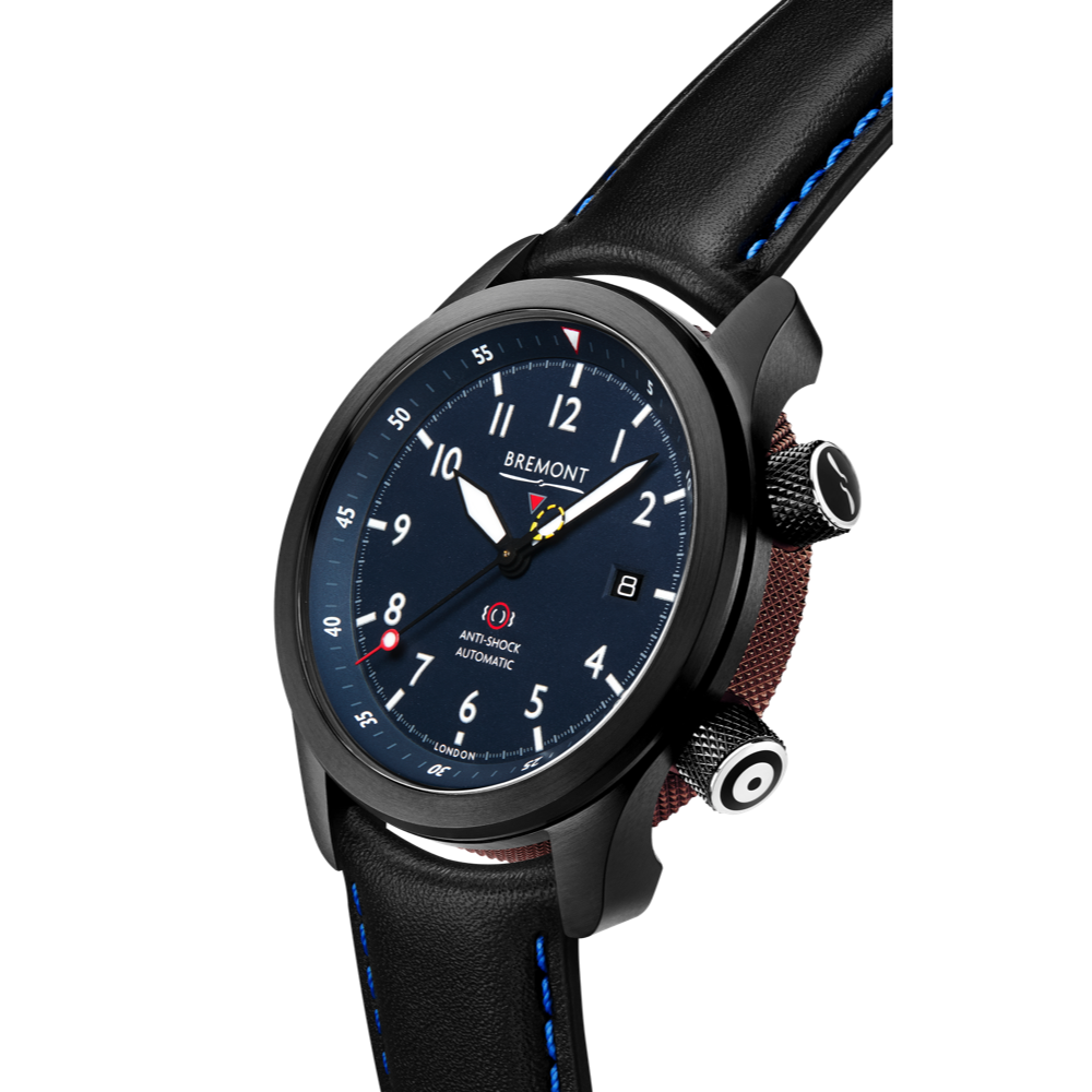 Bremont Watch Company Configurator MBII Custom DLC, Blue Dial with Anthracite Barrel & Closed Case Back