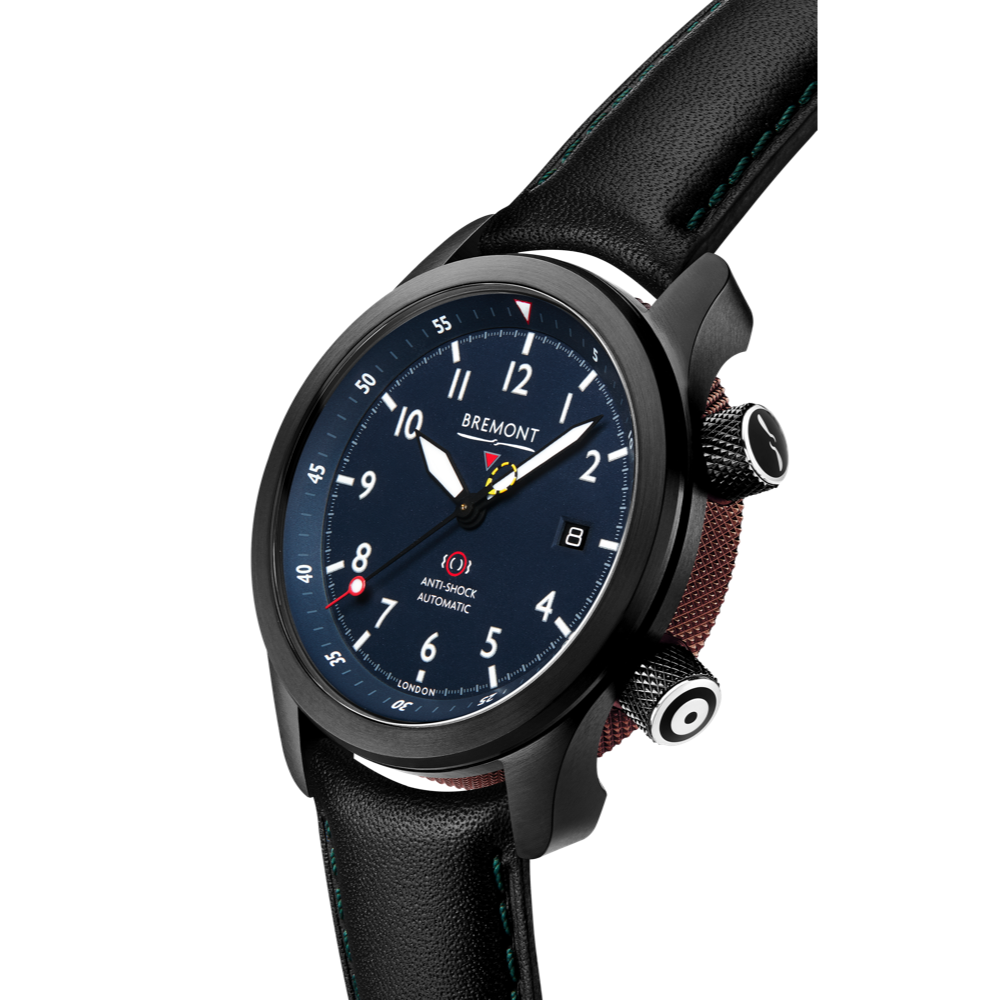 Bremont Watch Company Configurator MBII Custom DLC, Blue Dial with Anthracite Barrel & Closed Case Back