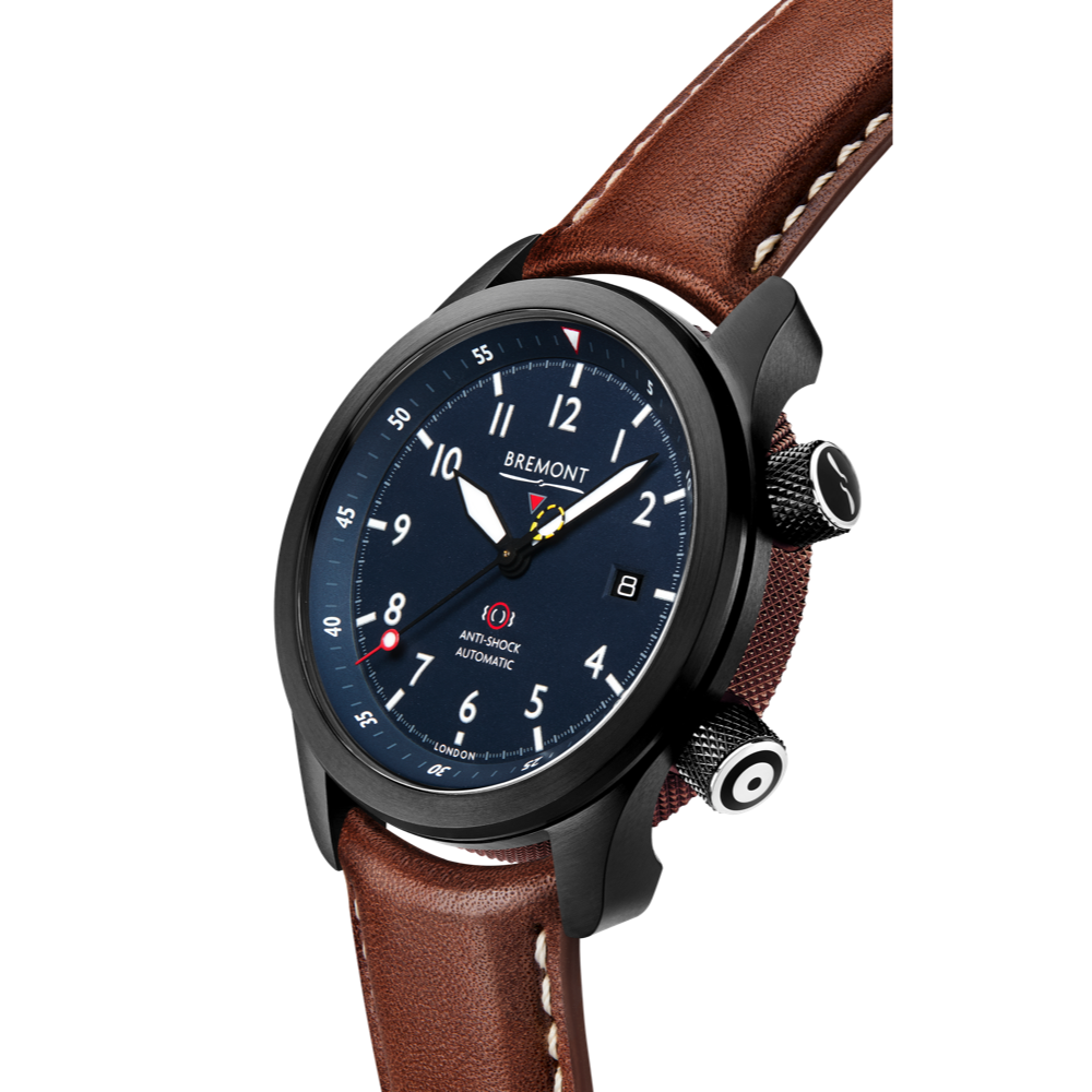 Bremont Watch Company Configurator MBII Custom DLC, Blue Dial with Anthracite Barrel & Closed Case Back