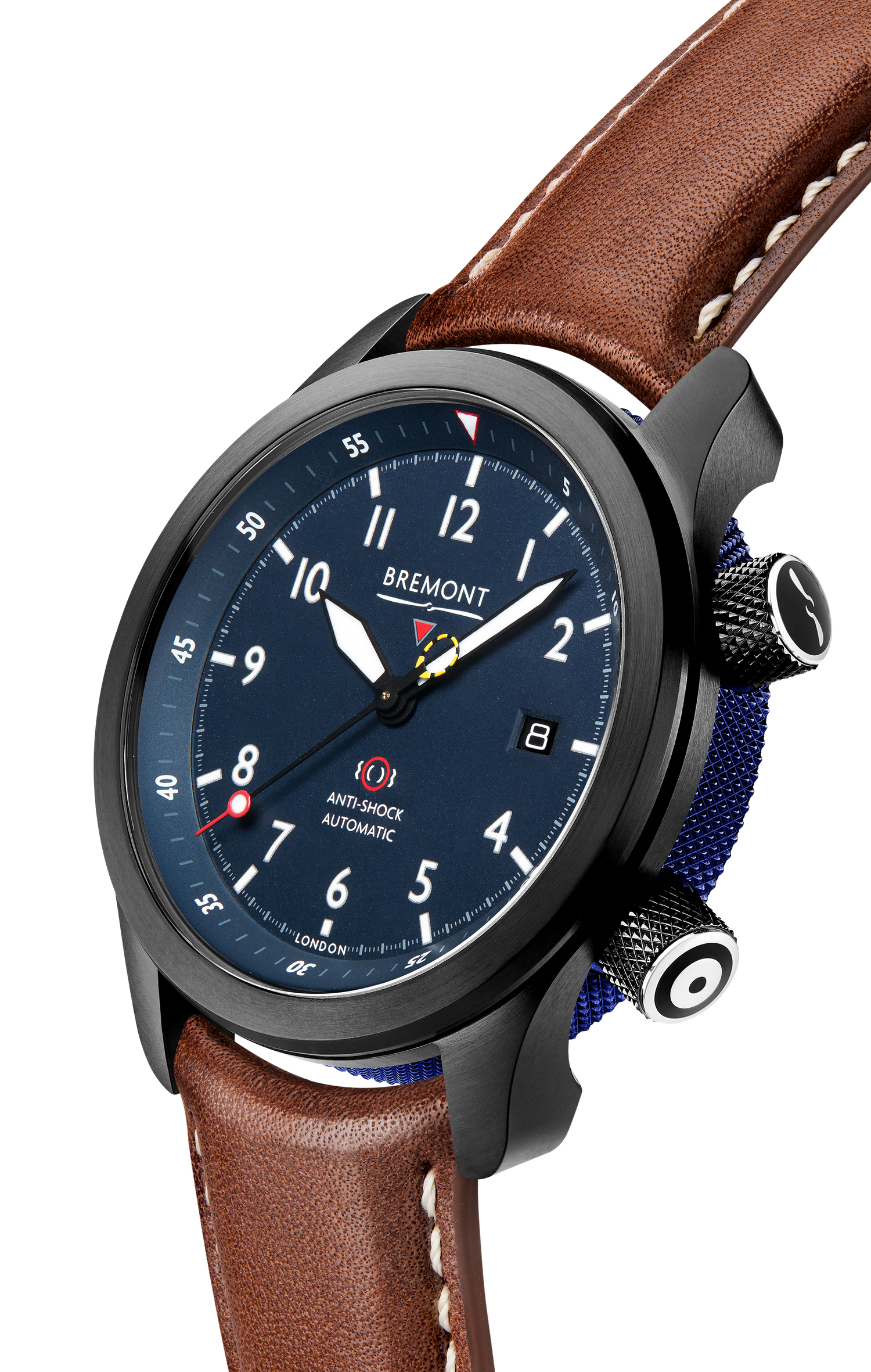 Bremont Watch Company Configurator MBII Custom DLC, Blue Dial with Dark Blue Barrel & Closed Case Back