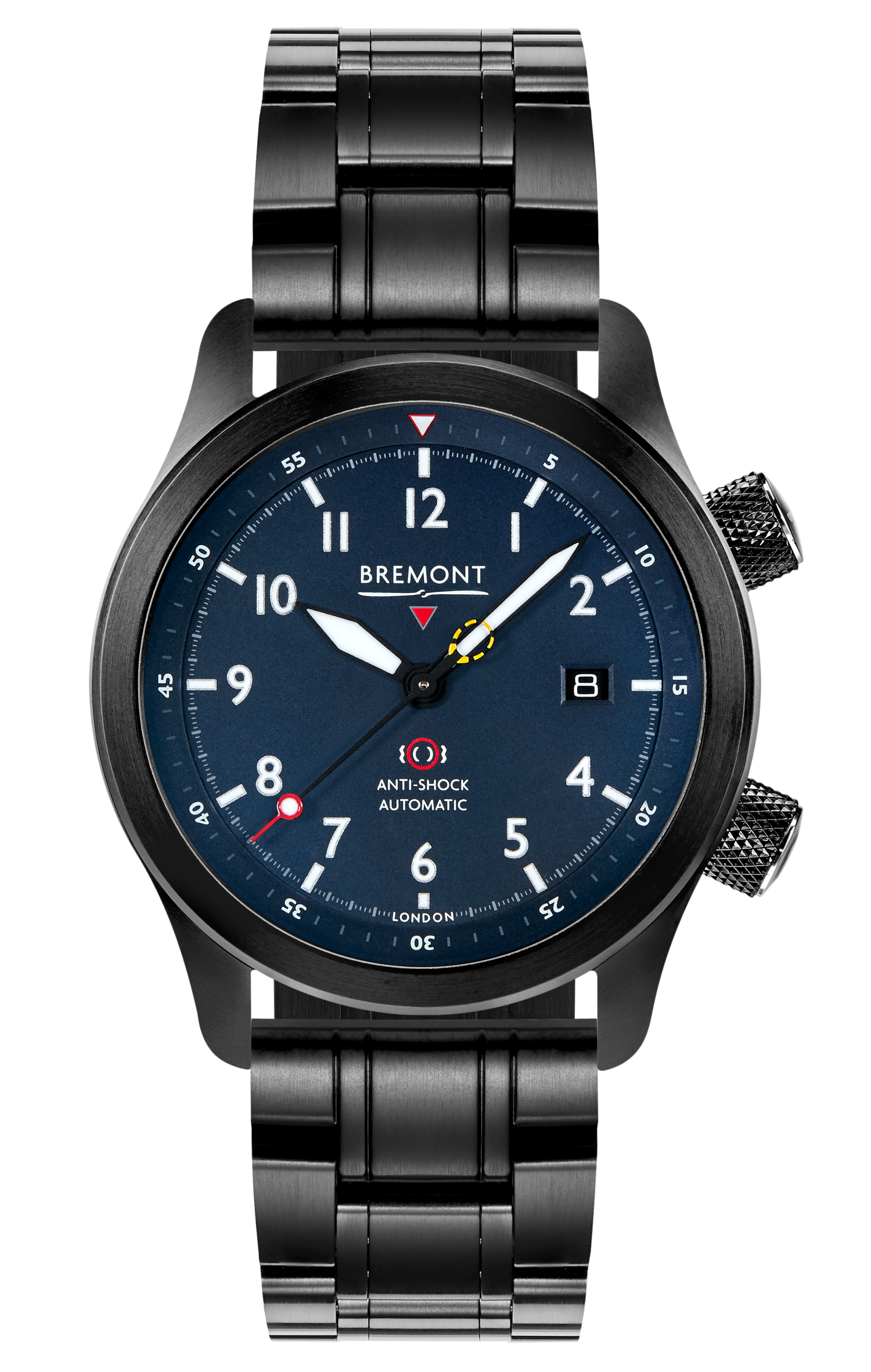 Bremont Watch Company Configurator DLC Strap / Regular / Deployment Clasp MBII Custom DLC, Blue Dial with Dark Blue Barrel & Closed Case Back