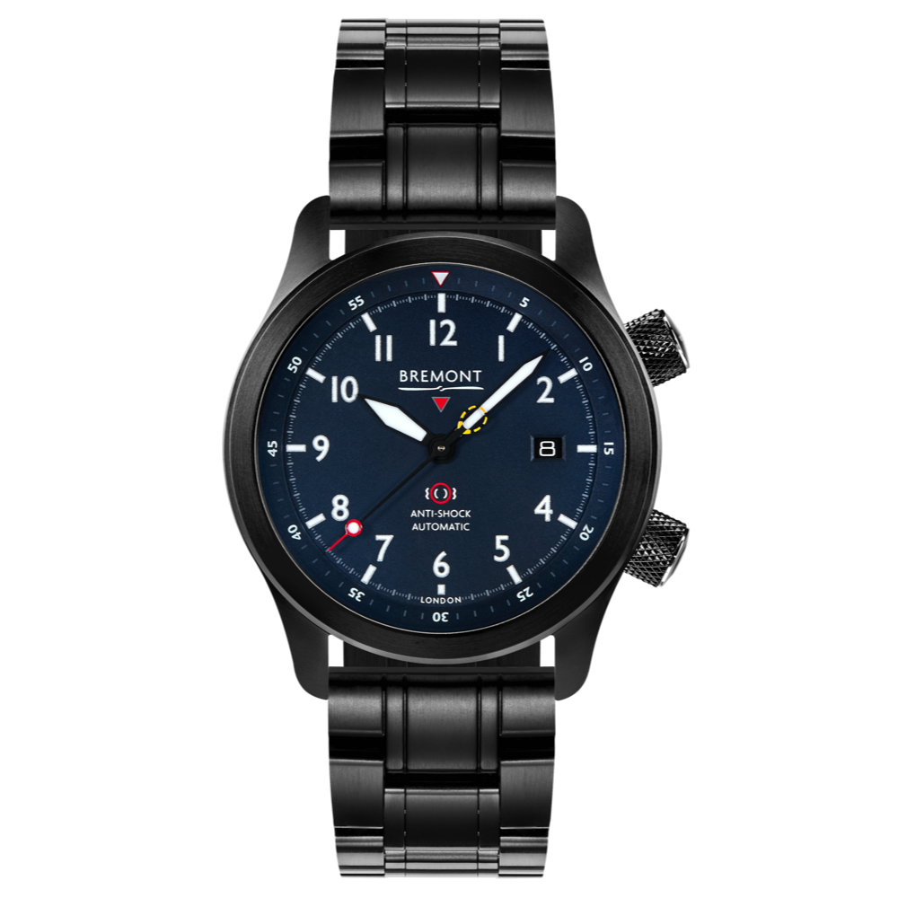 Bremont Watch Company Configurator DLC Strap / Regular / Deployment Clasp MBII Custom DLC, Blue Dial with Bronze Barrel & Open Case Back