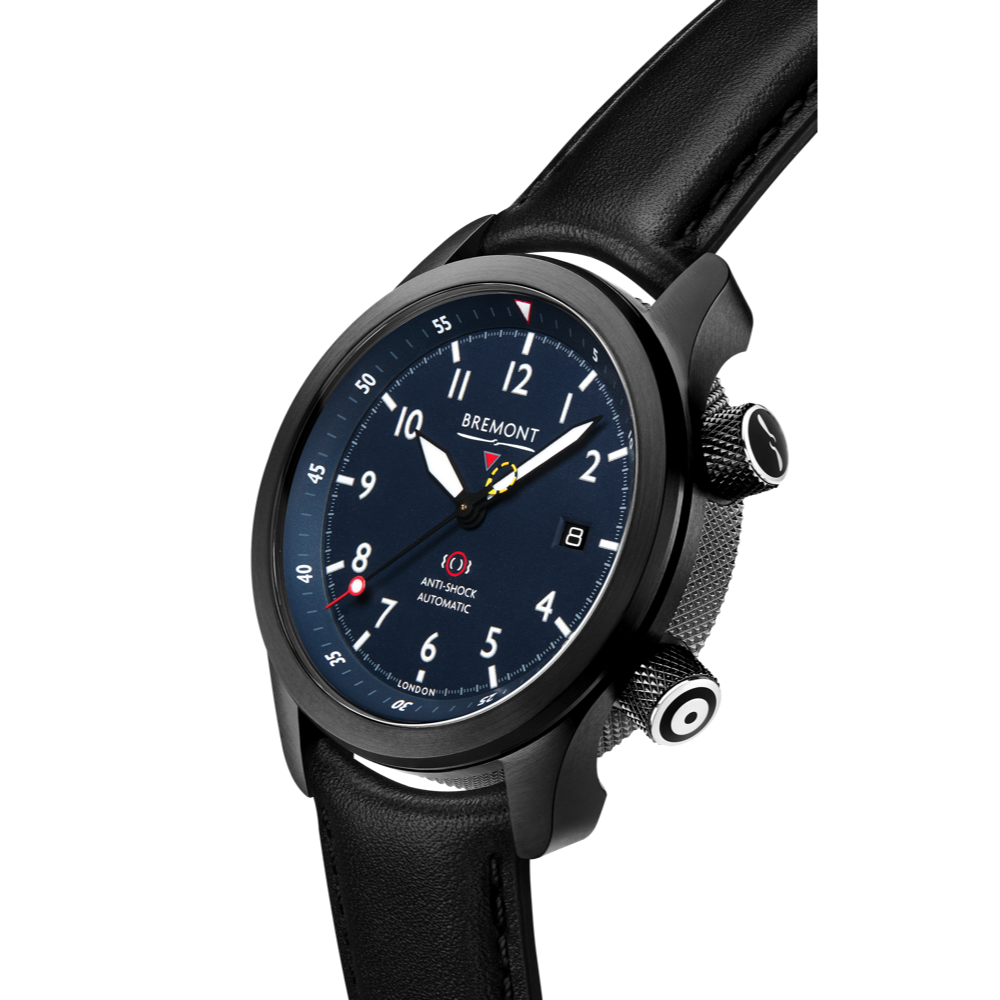 Bremont Watch Company Configurator MBII Custom DLC, Blue Dial with Titanium Barrel & Closed Case Back