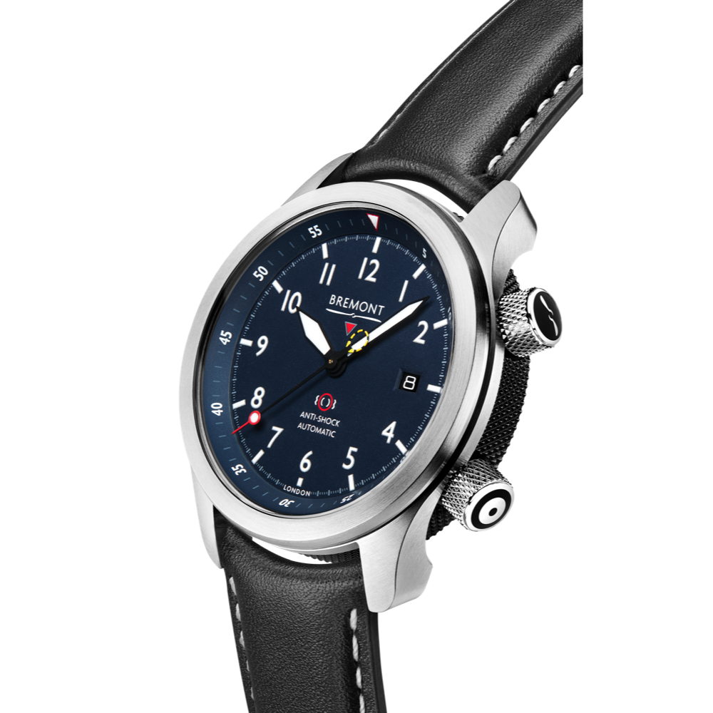 Bremont Watch Company Configurator MBII Custom Stainless Steel, Blue Dial with Jet Barrel & Closed Case Back