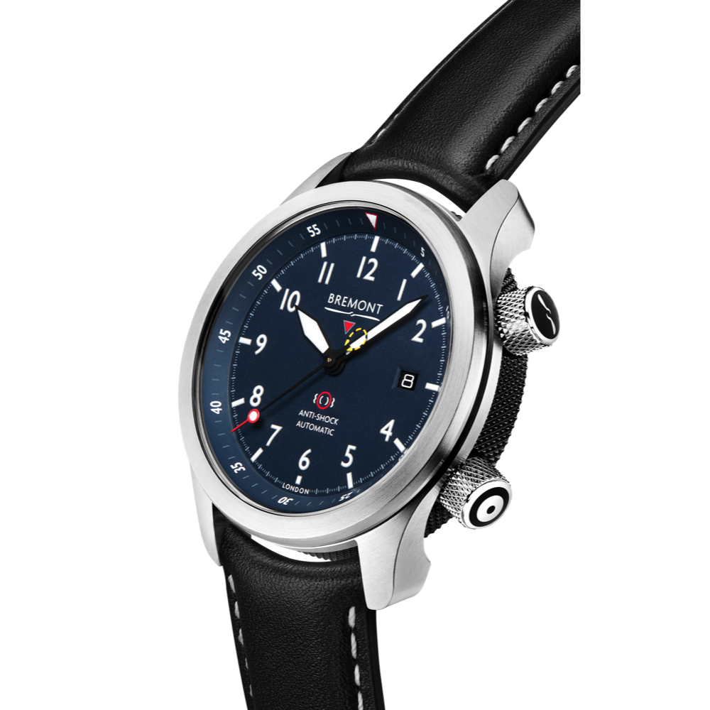 Bremont Watch Company Configurator MBII Custom Stainless Steel, Blue Dial with Jet Barrel & Closed Case Back