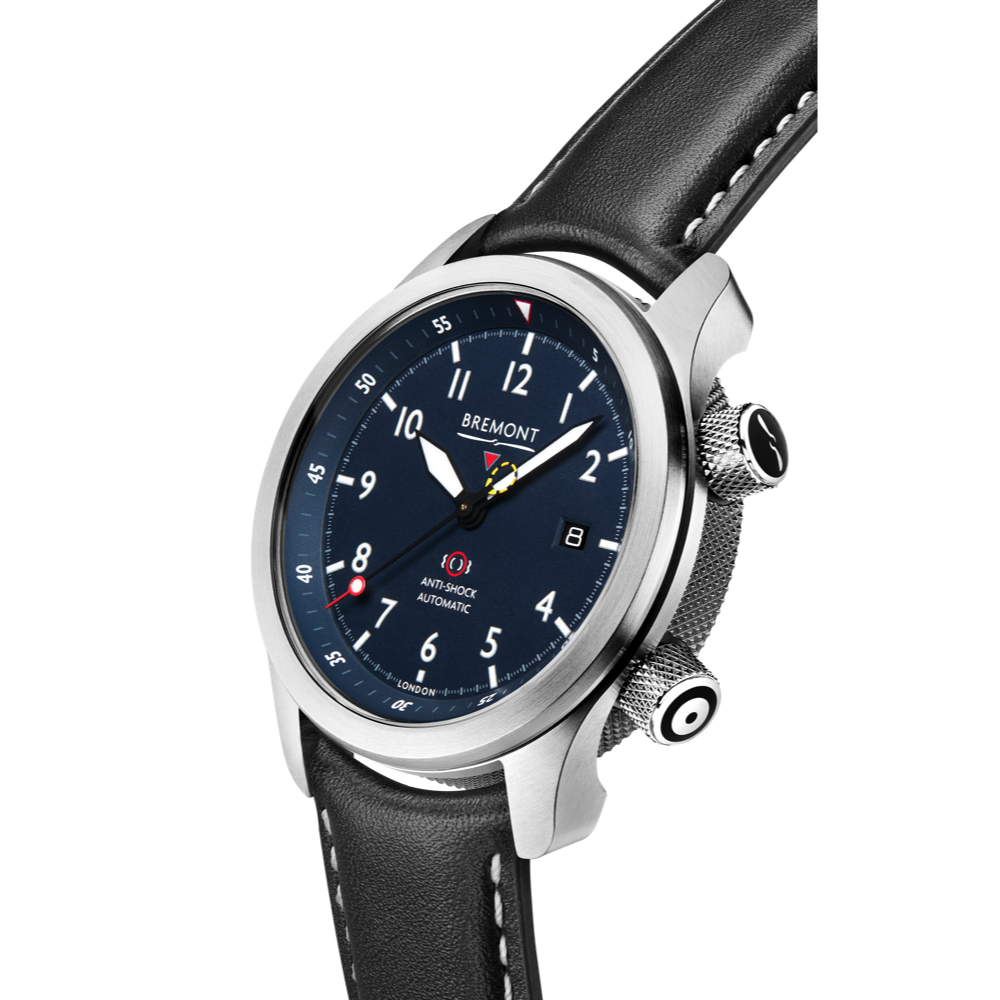 Bremont Watch Company Configurator MBII Custom Stainless Steel, Blue Dial with Titanium Barrel & Closed Case Back