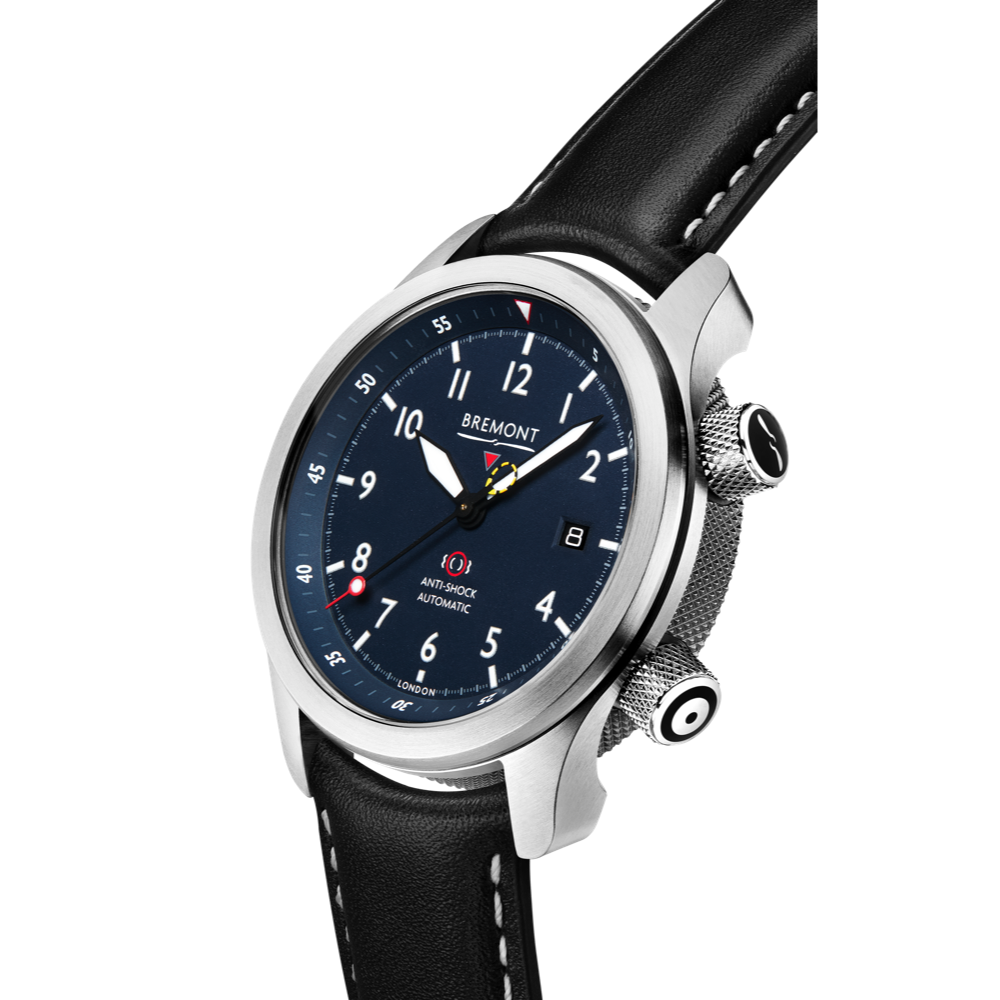 Bremont Watch Company Configurator MBII Custom Stainless Steel, Blue Dial with Titanium Barrel & Closed Case Back