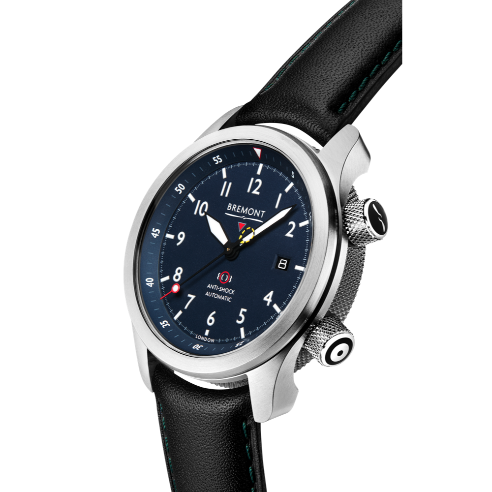 Bremont Watch Company Configurator MBII Custom Stainless Steel, Blue Dial with Titanium Barrel & Closed Case Back