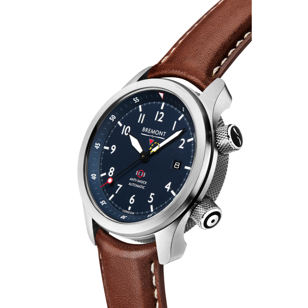 Bremont Watch Company Configurator MBII Custom Stainless Steel, Blue Dial with Titanium Barrel & Closed Case Back