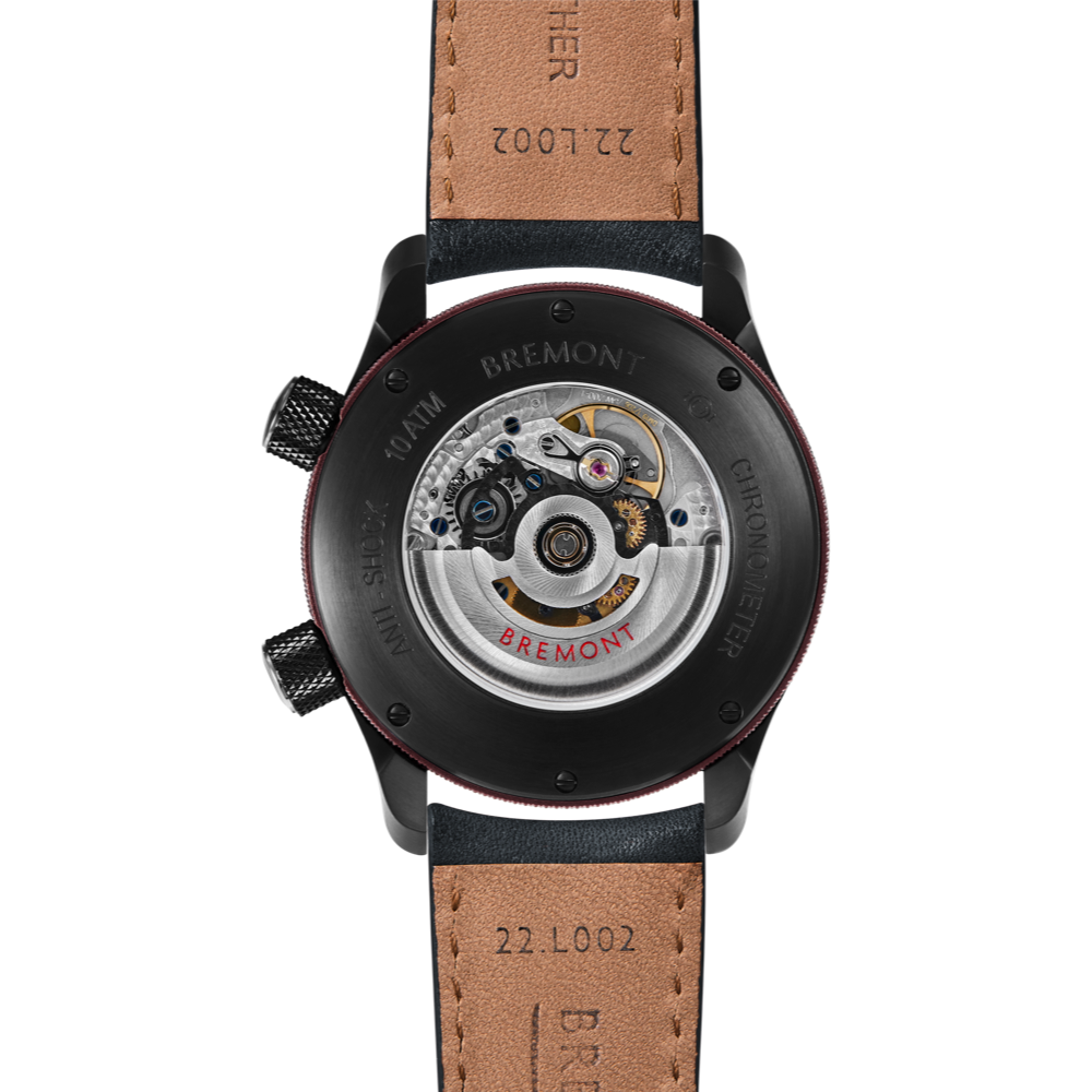 Bremont Watch Company Configurator MBII Custom DLC, Black Dial with Anthracite Barrel & Open Case Back