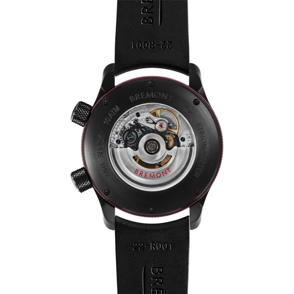 Bremont Watch Company Configurator MBII Custom DLC, Black Dial with Anthracite Barrel & Open Case Back