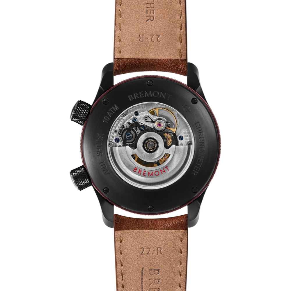 Bremont Watch Company Configurator MBII Custom DLC, Black Dial with Anthracite Barrel & Open Case Back