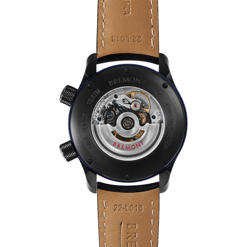 Bremont Watch Company Configurator MBII Custom DLC, White Dial with Blue Barrel & Open Case Back