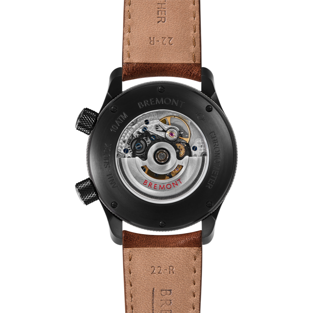 Bremont Watch Company Configurator MBII Custom DLC, Black Dial with Titanium Barrel & Open Case Back