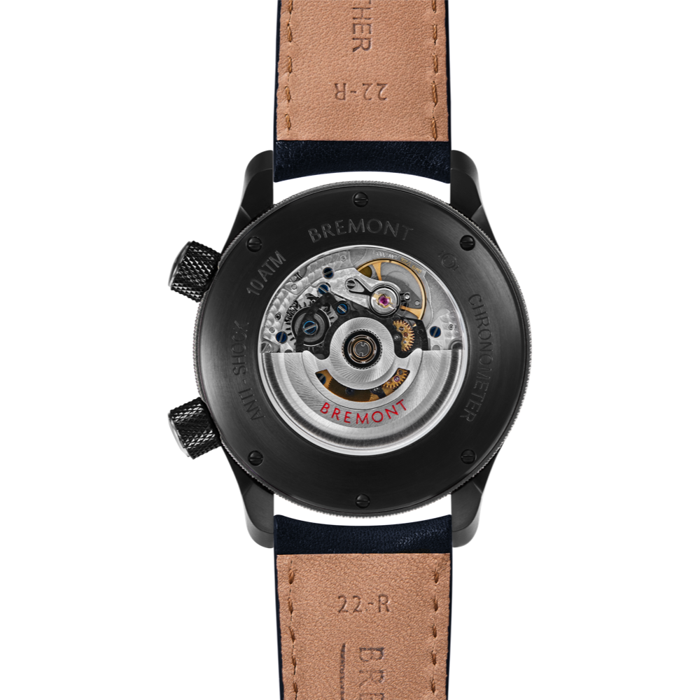 Bremont Watch Company Configurator MBII Custom DLC, Black Dial with Titanium Barrel & Open Case Back