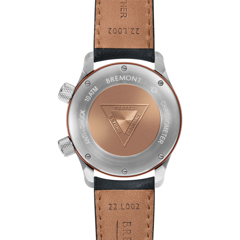 Bremont Watch Company Configurator MBII Custom Stainless Steel, Black Dial with Bronze Barrel & Closed Case Back