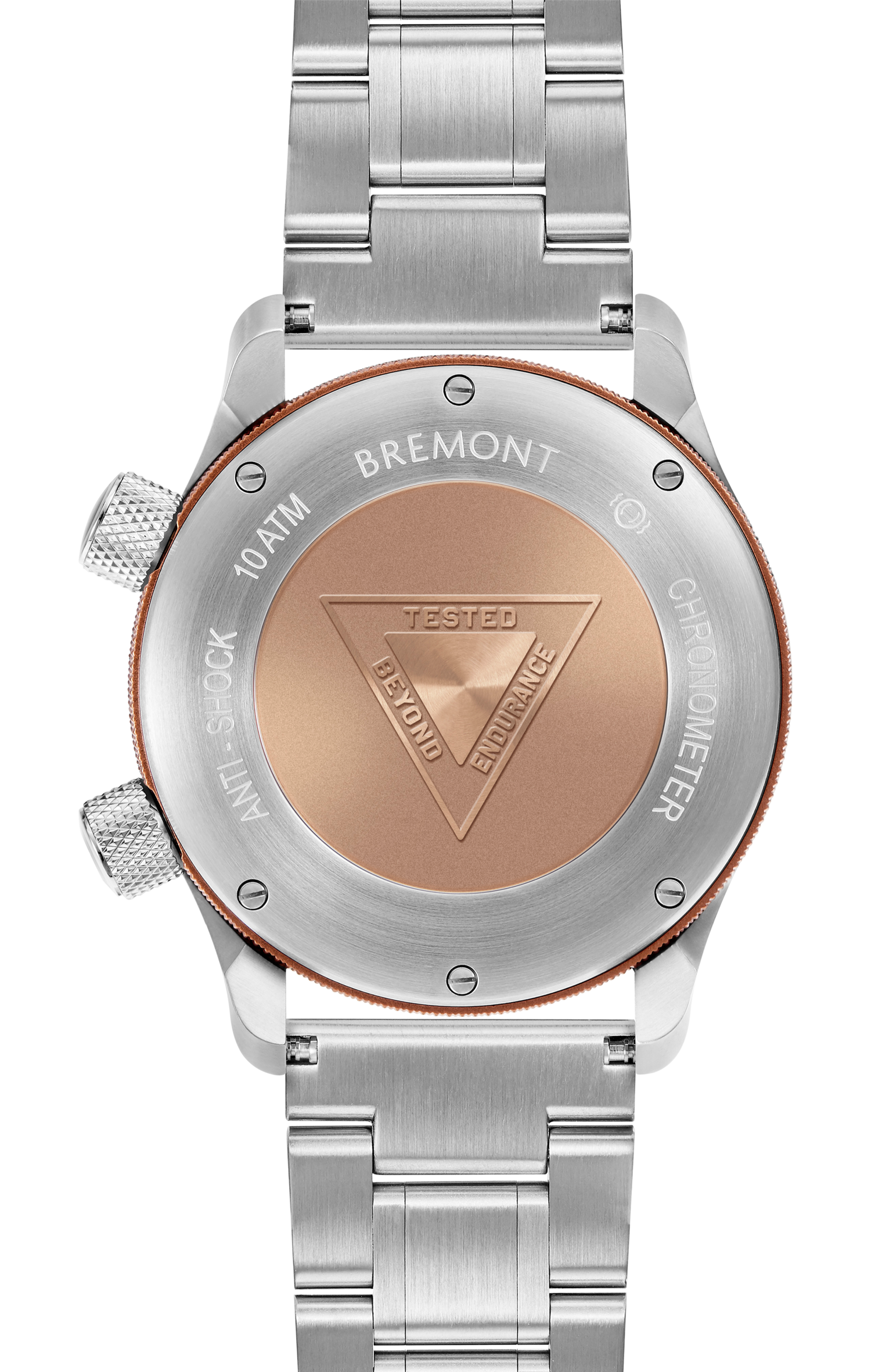 Bremont Watch Company Configurator MBII Custom Stainless Steel, Blue Dial with Bronze Barrel & Closed Case Back