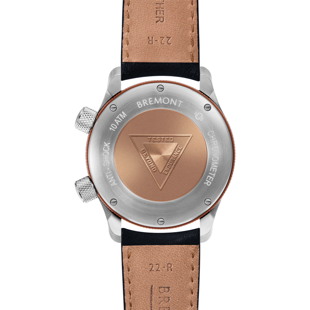 Bremont Watch Company Configurator MBII Custom Stainless Steel, Black Dial with Bronze Barrel & Closed Case Back