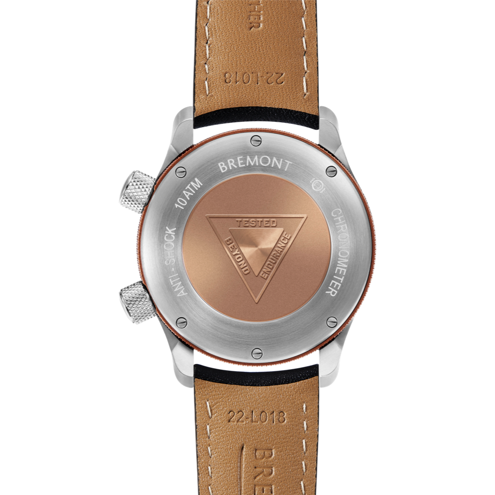 Bremont Watch Company Configurator MBII Custom Stainless Steel, Black Dial with Bronze Barrel & Closed Case Back