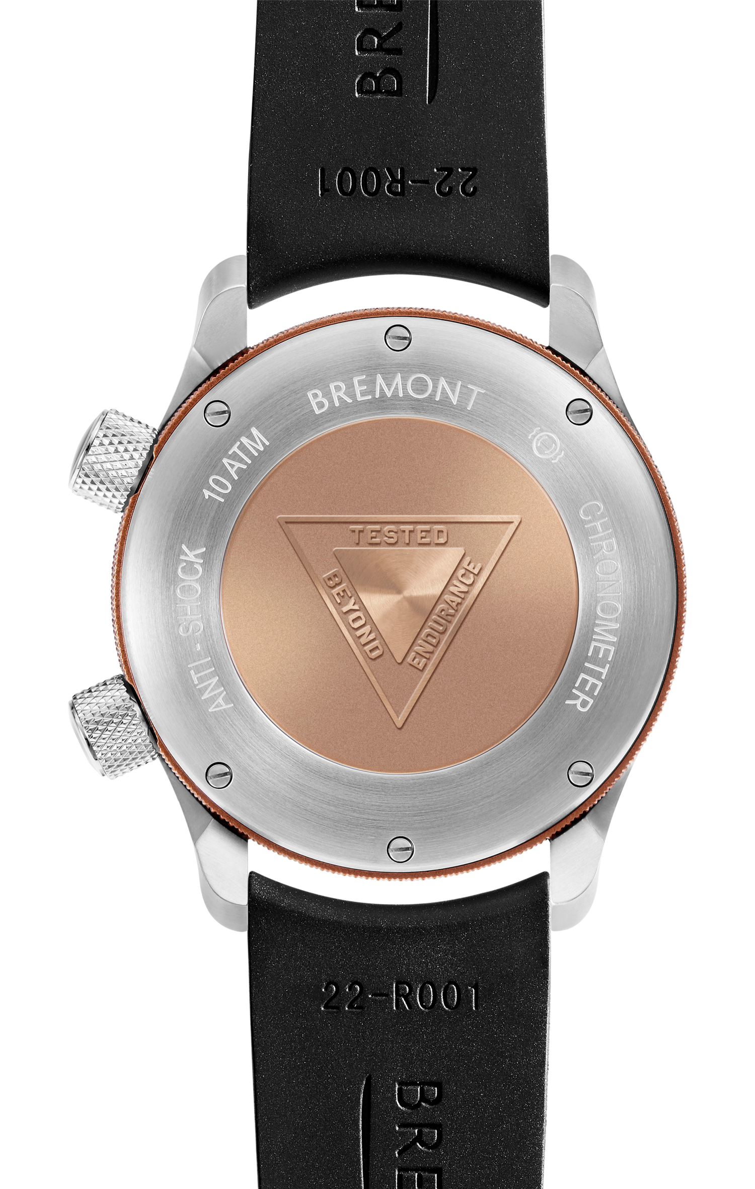 Bremont Watch Company Configurator MBII Custom Stainless Steel, Blue Dial with Bronze Barrel & Closed Case Back