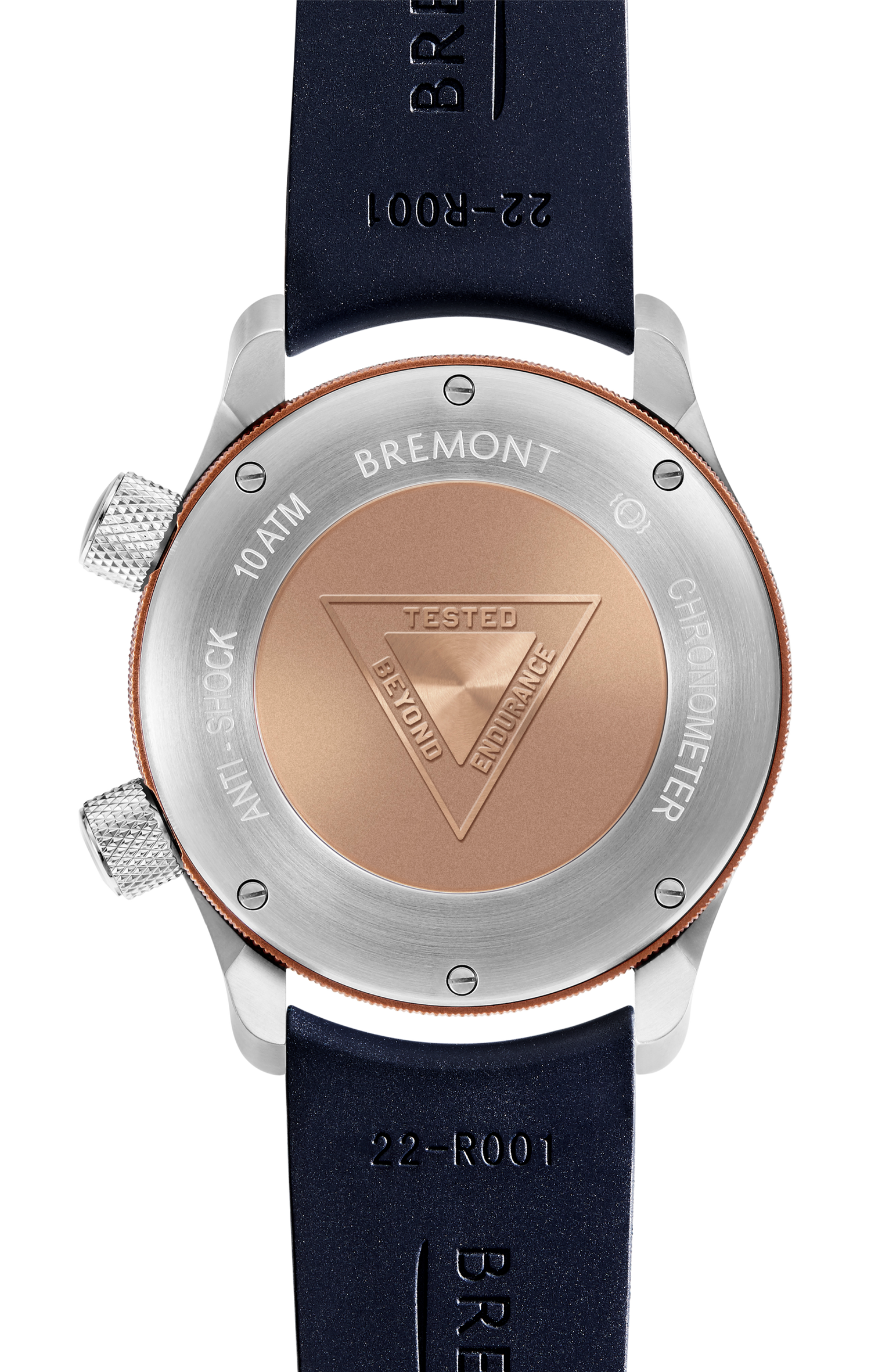 Bremont Watch Company Configurator MBII Custom Stainless Steel, Blue Dial with Bronze Barrel & Closed Case Back