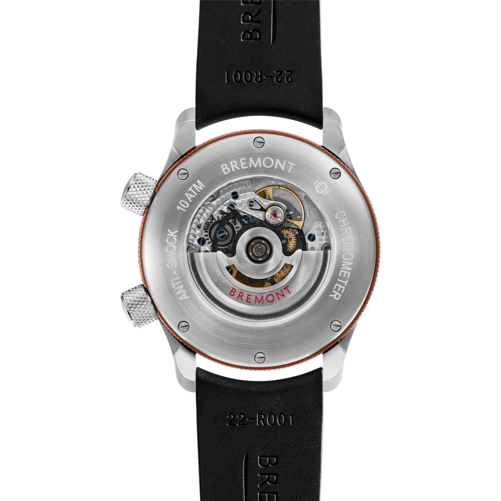 Bremont Watch Company Configurator MBII Custom Stainless Steel, Black Dial with Bronze Barrel & Open Case Back