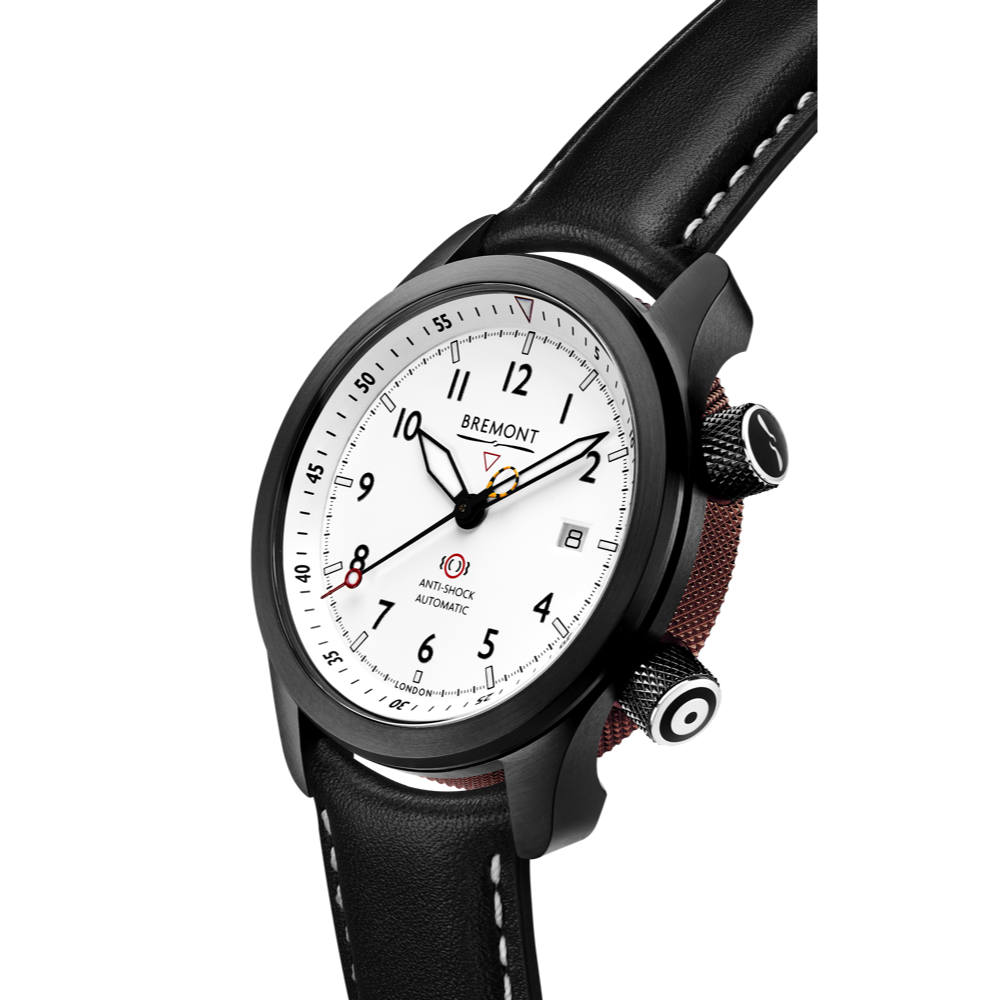 Bremont Watch Company Configurator MBII Custom DLC, White Dial with Anthracite Barrel & Open Case Back