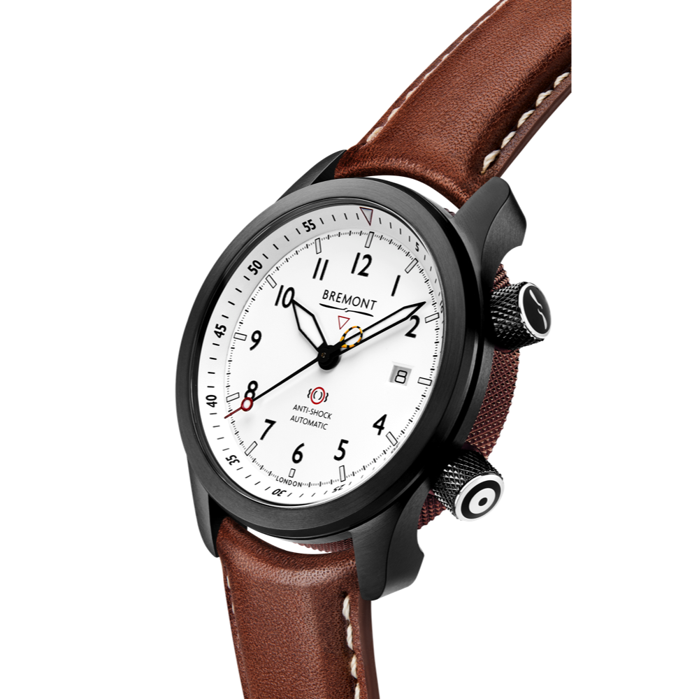 Bremont Watch Company Configurator MBII Custom DLC, White Dial with Anthracite Barrel & Open Case Back