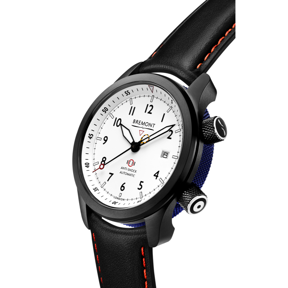 Bremont Watch Company Configurator MBII Custom DLC, White Dial with Blue Barrel & Open Case Back