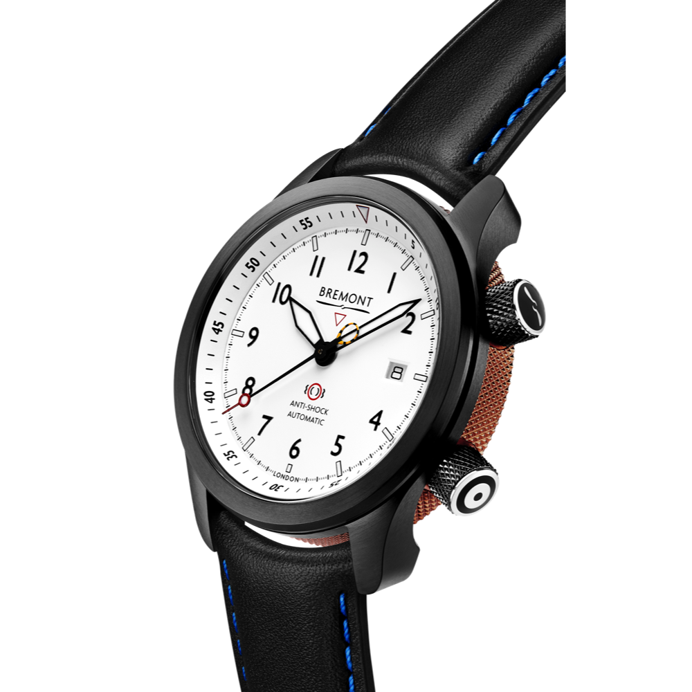 Bremont Watch Company Configurator MBII Custom DLC, White Dial with Bronze Barrel & Open Case Back