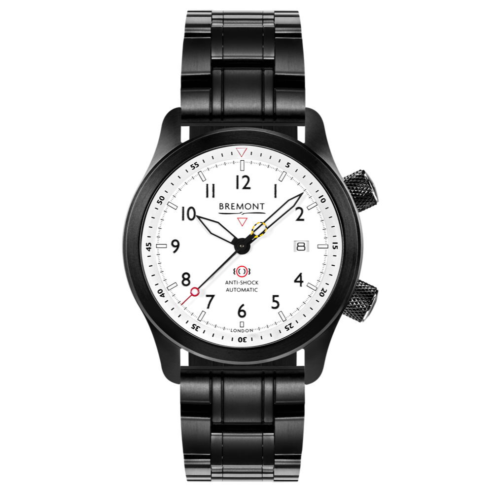 Bremont Watch Company Configurator DLC Strap / Regular / Deployment Clasp MBII Custom DLC, White Dial with Anthracite Barrel & Open Case Back